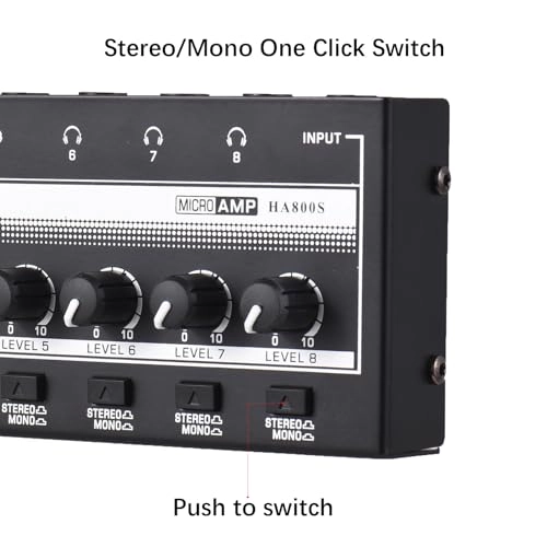 HA800S - 8-Channel Stereo Headphone Amplifier