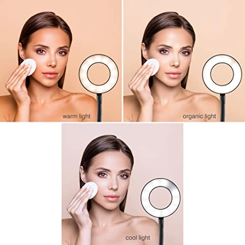 Beauty station LED ring light - USB powered Dimmable