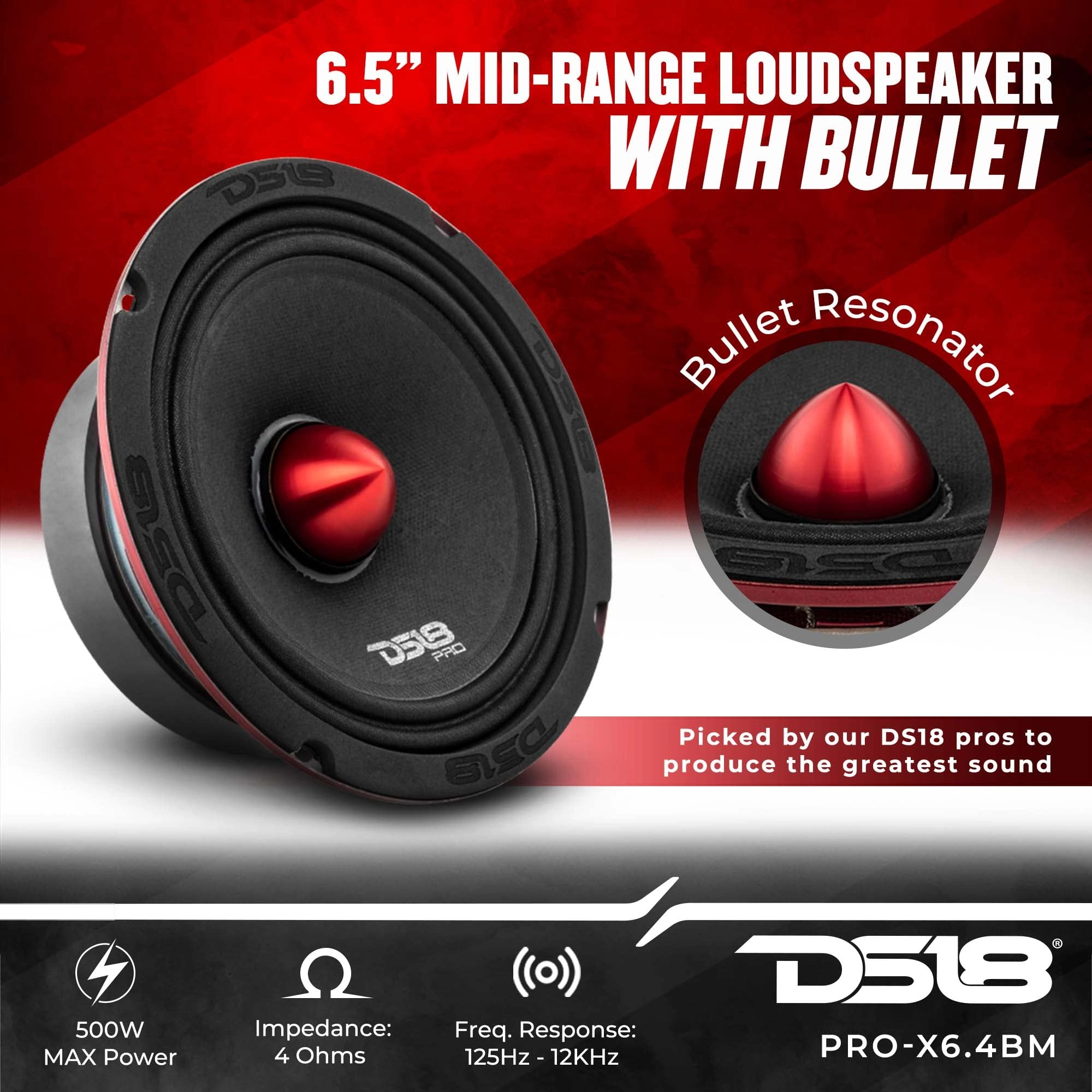 PRO-X6.4BM - 6.5" Midrange + PRO-TWX1ferrite - 1" Tweeters