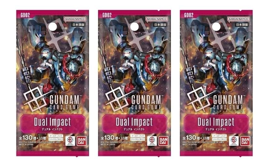 C&E Gundam Card Game Booster Pack - Dual Impact (GD02) - Japanese 3pcs