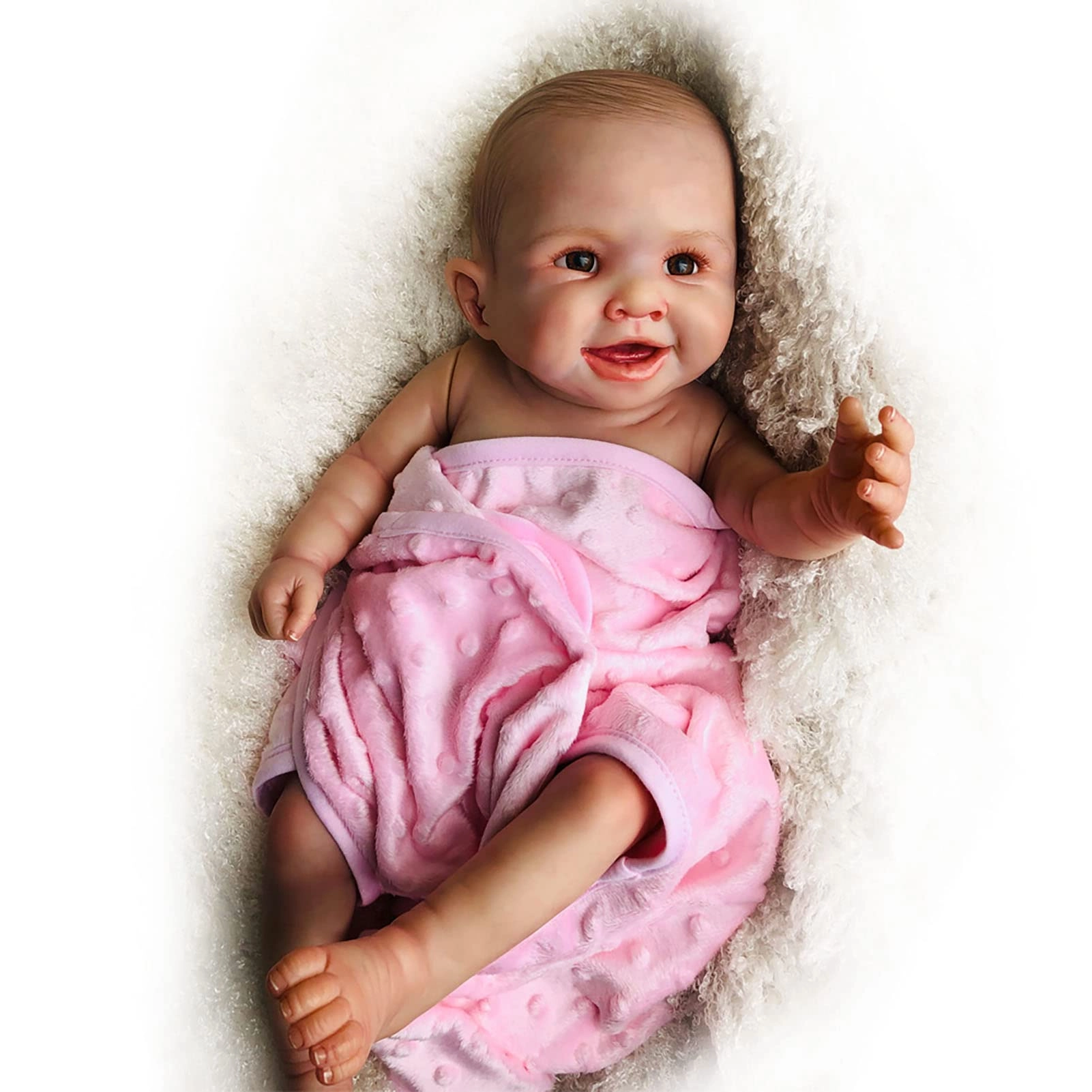Reborn Baby Doll - 20 Inch Black Eyes