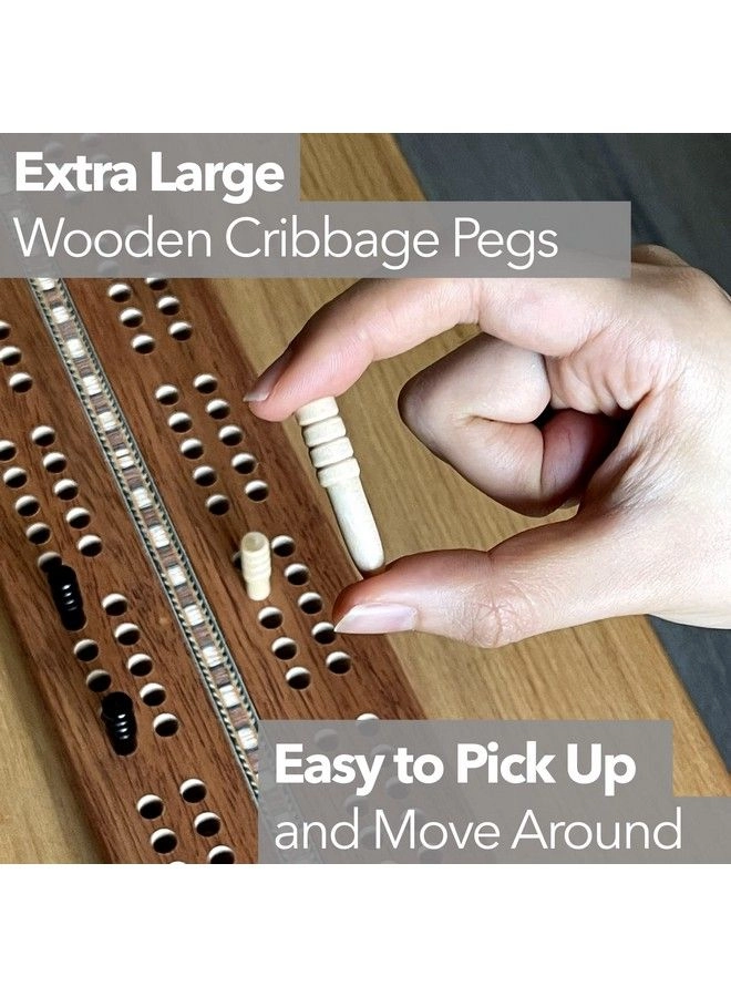 Cribbage Board - Extra Large Double Track Wooden Pegs