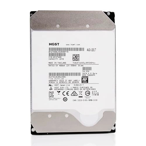(Renewed) Ultrastar He10 3.5" 7200rpm 256MB SATA 6Gb/s (0F27452) - 10TB