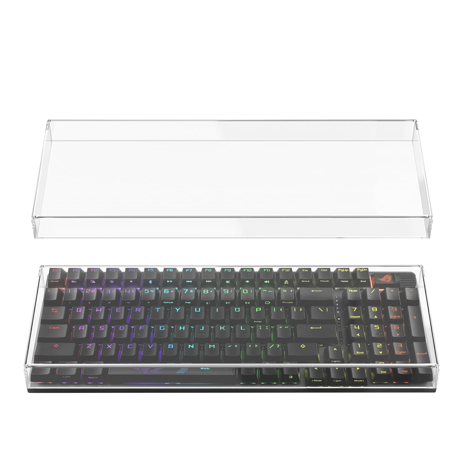 GEEKRIA Keyboard Cover - Clear Acrylic Compatible with 100 Keys 90%-96%