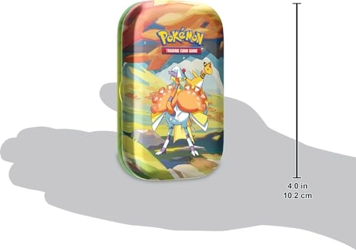 Vibrant Paldea Mini Tin - Espathra & Ampharos 2 Booster Packs 1 Sticker Sheet