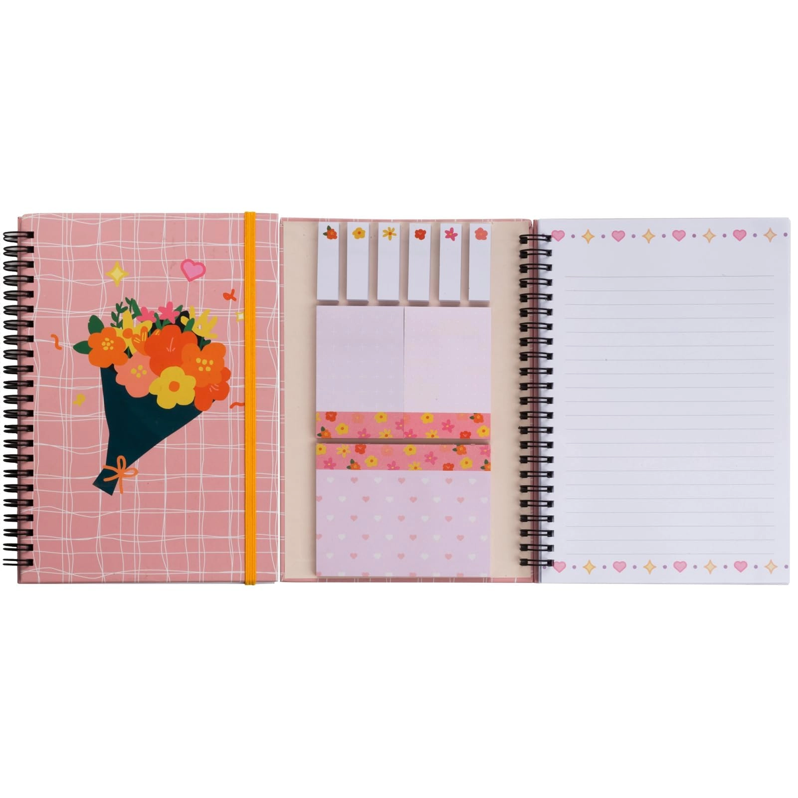 Jiecom Sticky Notebook A5 Hardcover - Lined 450 Sheets