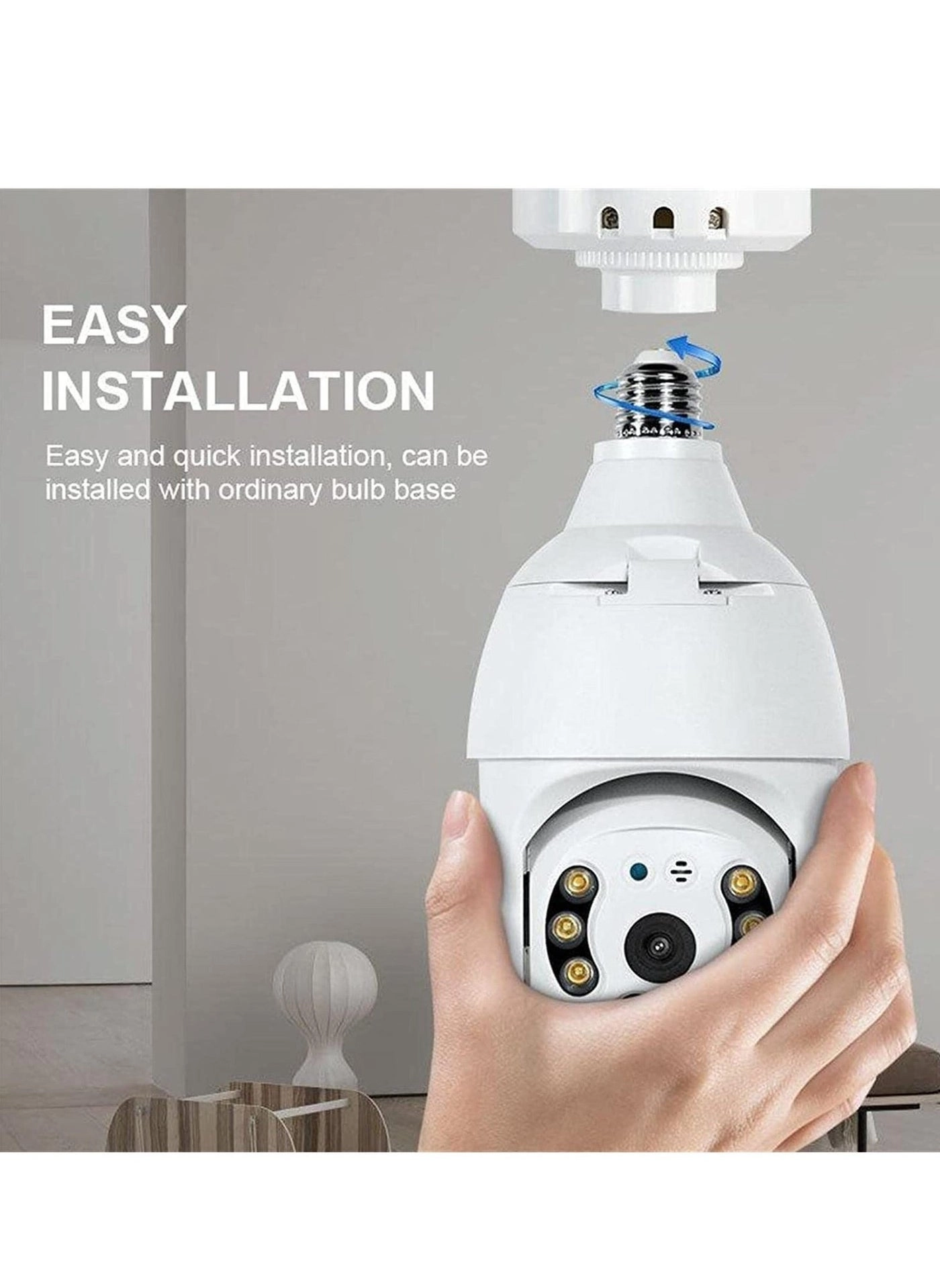 Wireless Light Bulb Camera 1080p Bundle