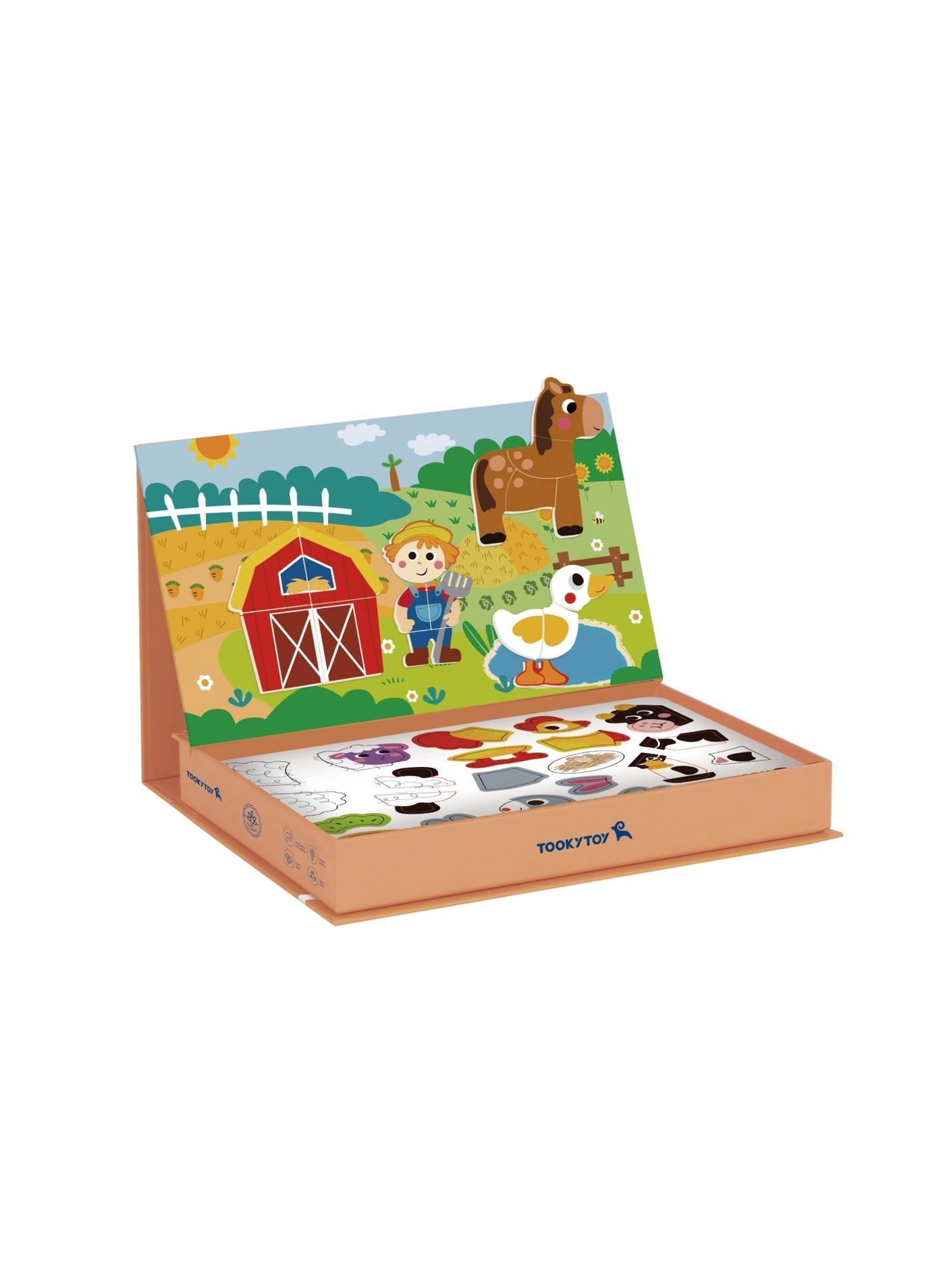 Farm Wooden Magnetic Box - Suitable for 3 years & above 73 Pcs