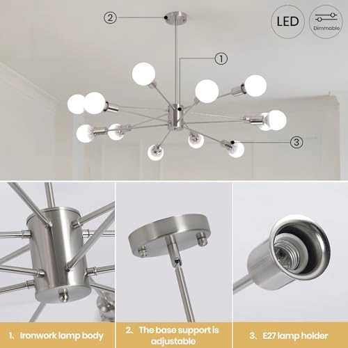 Sputnik Pendant Chandelier - Dimmable
