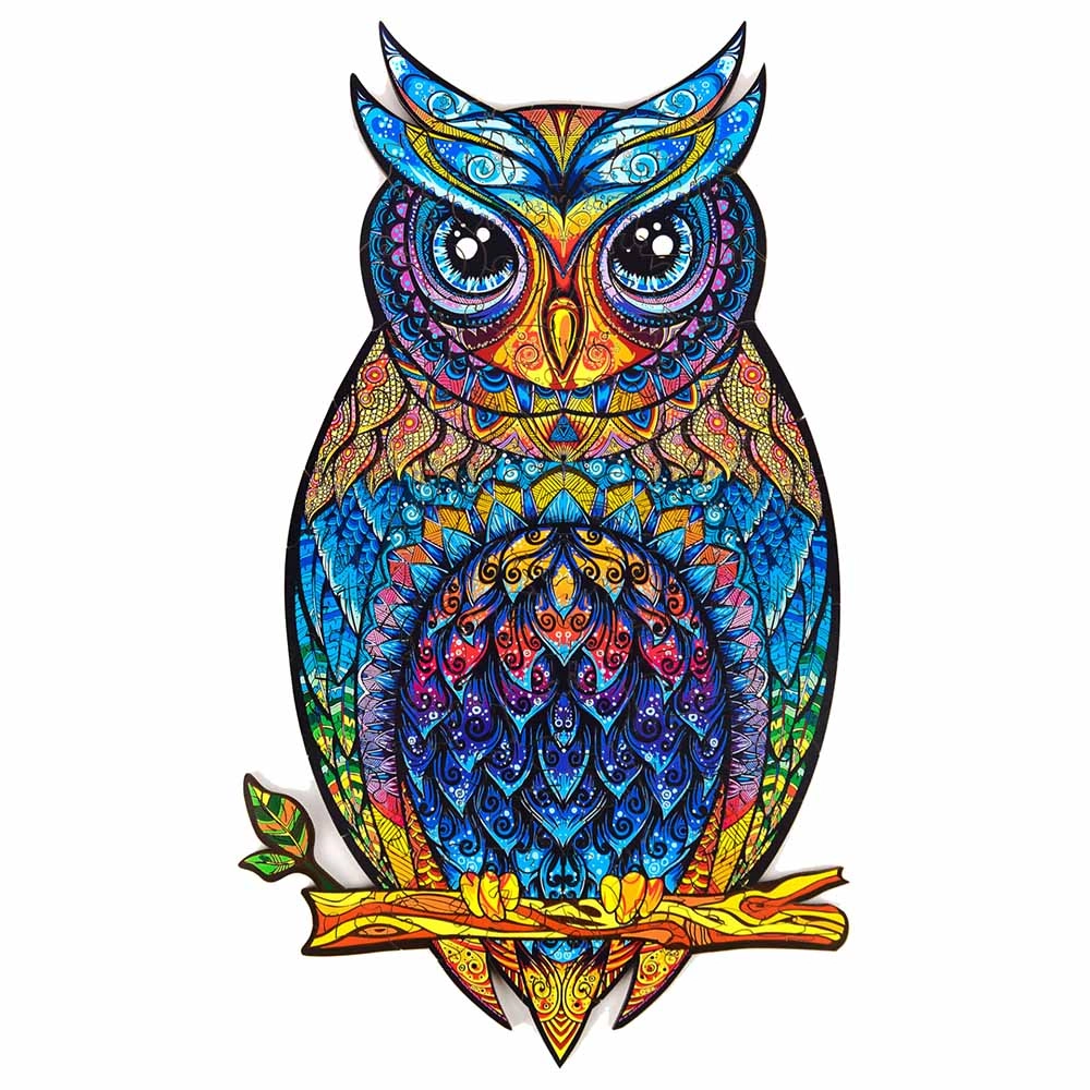 Charming Owl Wooden Puzzle (4107390-OWL_M) - 186 pcs