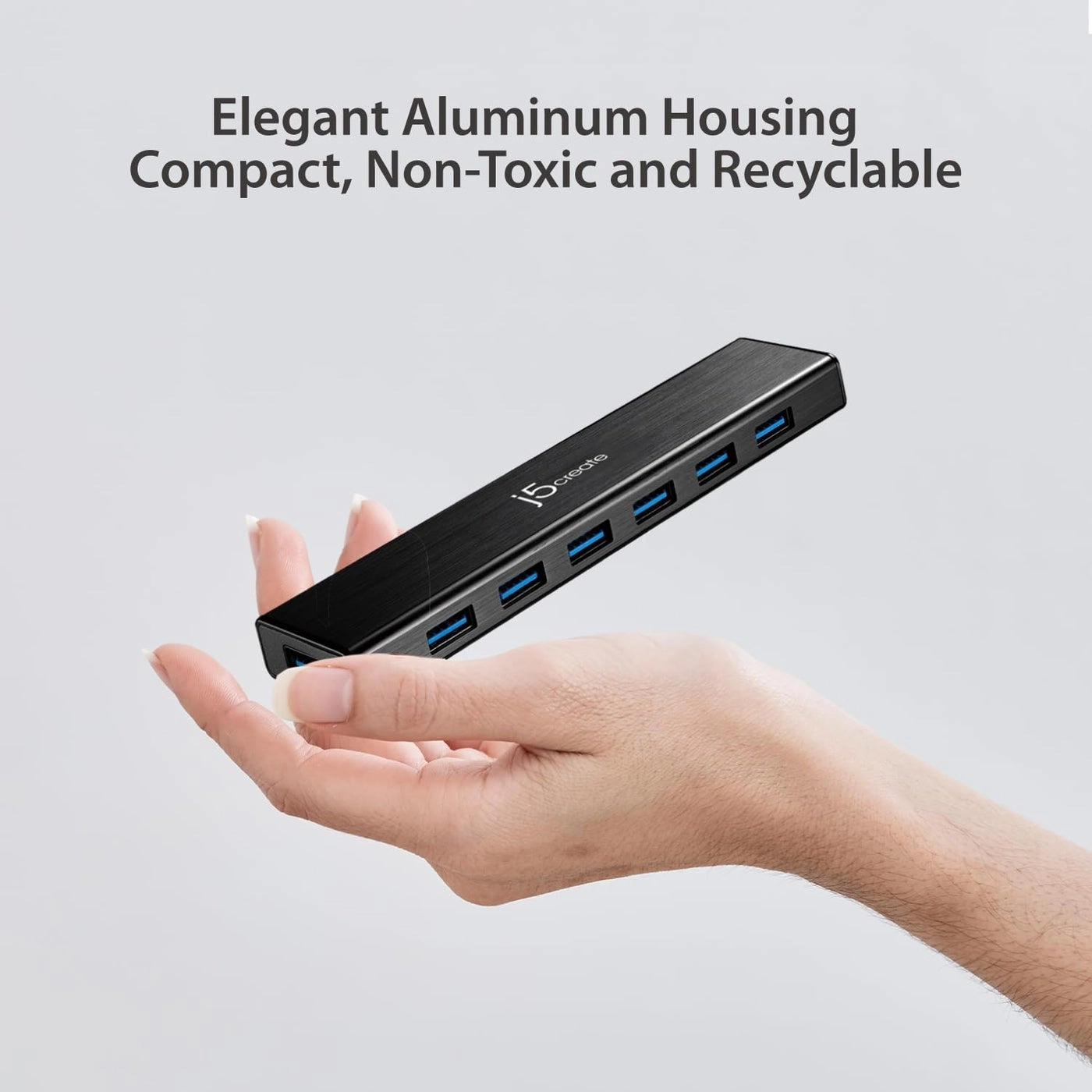 7-Port USB 3.0 Data Hub - 3.3 ft Extended Cable 20W Power Adapter Included