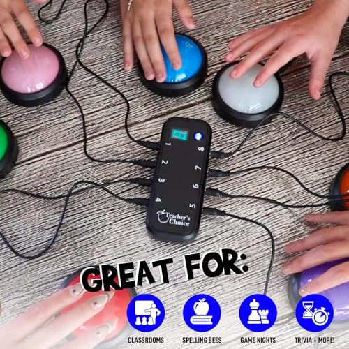 4 Player Light Up Game Buzzer System - 3 years and up 4 pieces