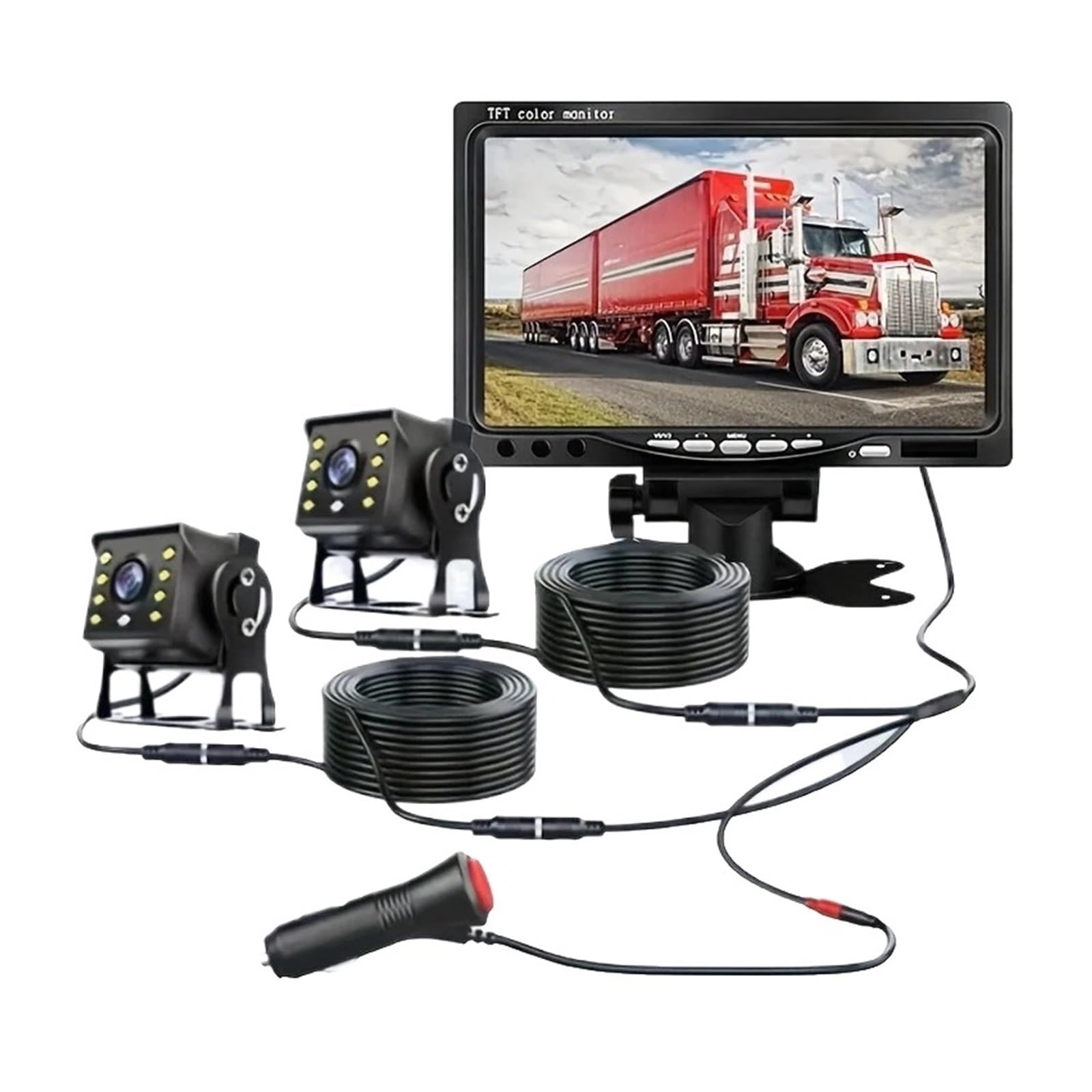 Monitor - 7" HD 800 x 480 + Rear View Camera - 8LED Night Vision