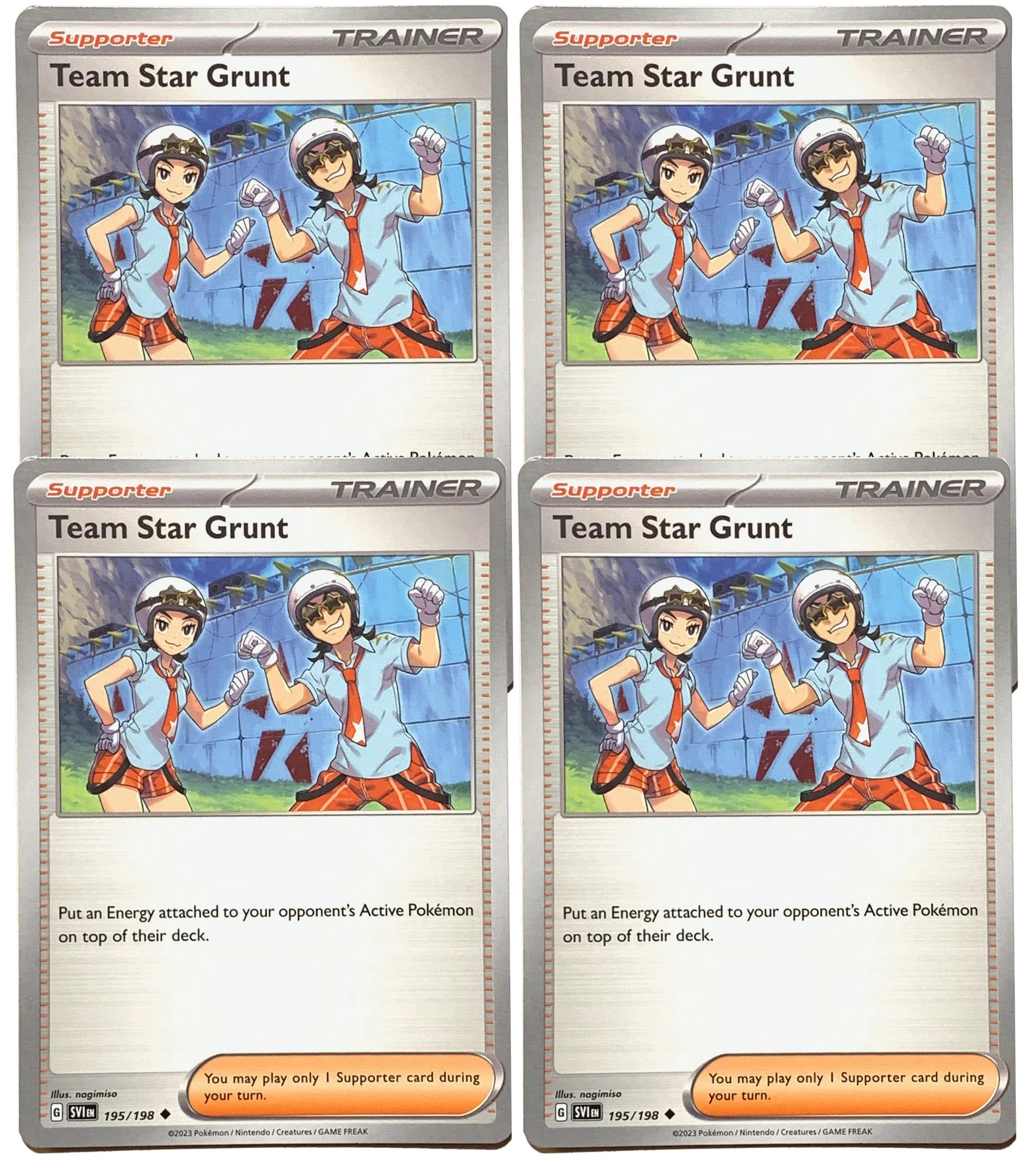 Pokémon Team Star Grunt 195/198 - Scarlet & Violet - Trainer - 4pcs
