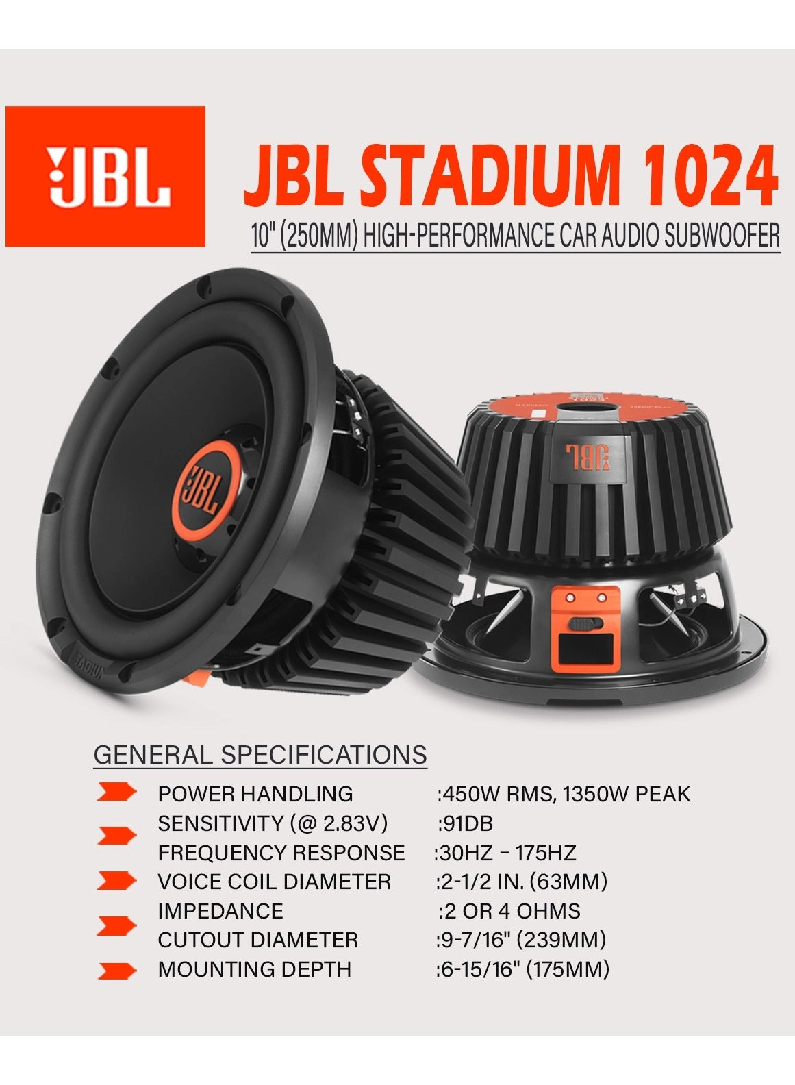 Stadium 1024 - 450W 10 Inch