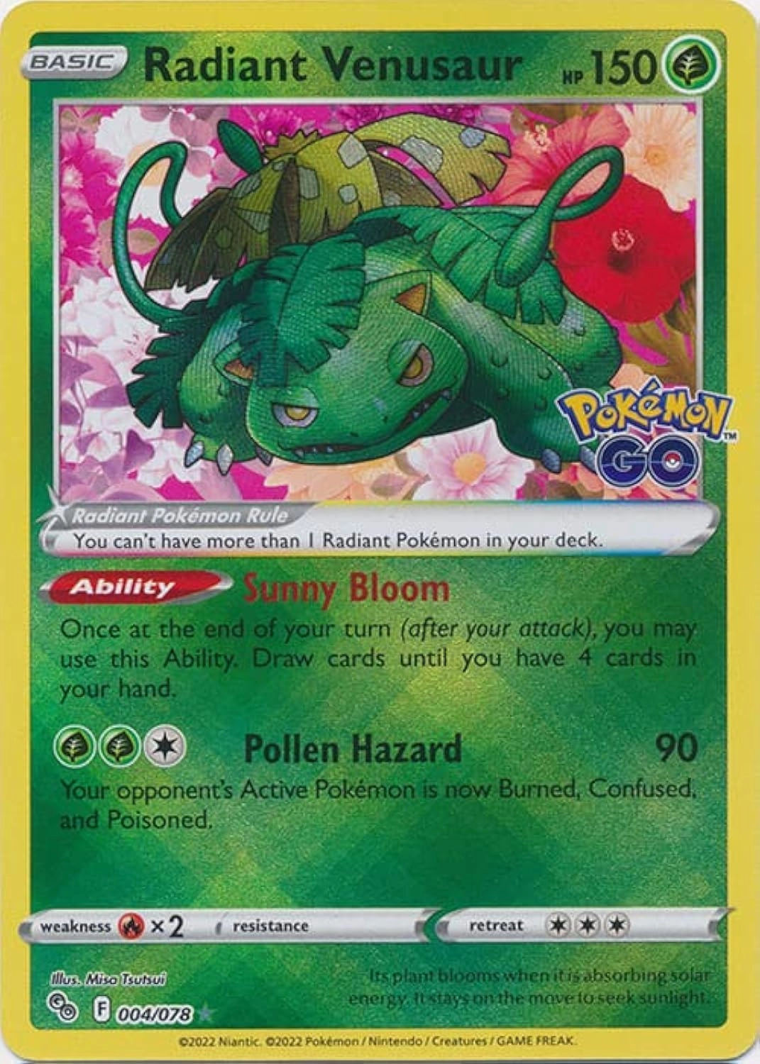 Pokémon Radiant Venusaur 004/078