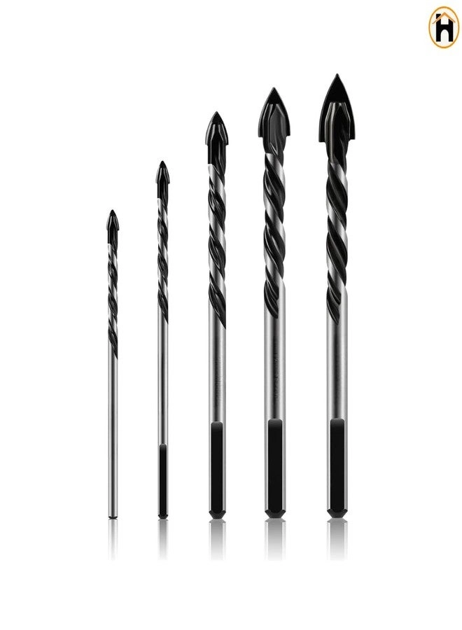 Masonry Drill Bits - Tungsten Carbide 5 Size 5mm to 12mm