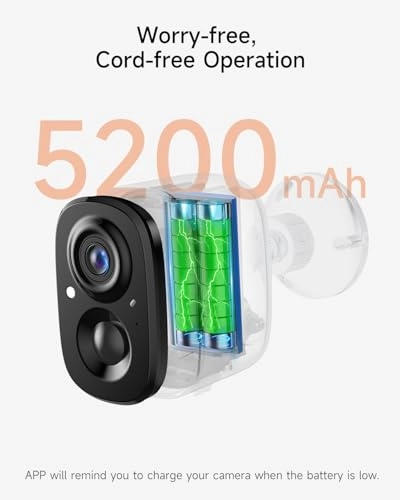 Wireless Wi-Fi Battery Camera 2.5K