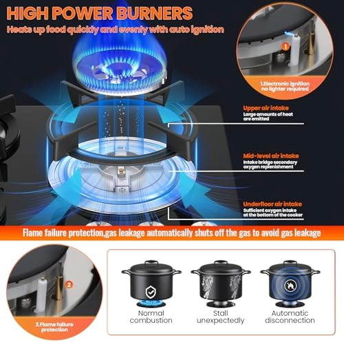 RQZ-Glass-UK Gas hob