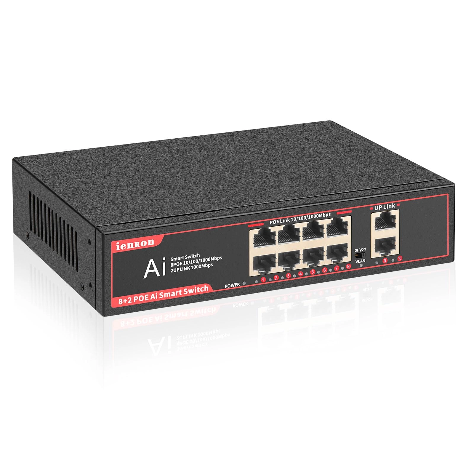 10-Port Vlan Gigabit| 8*Gigabit+2-Vlan 10-ports