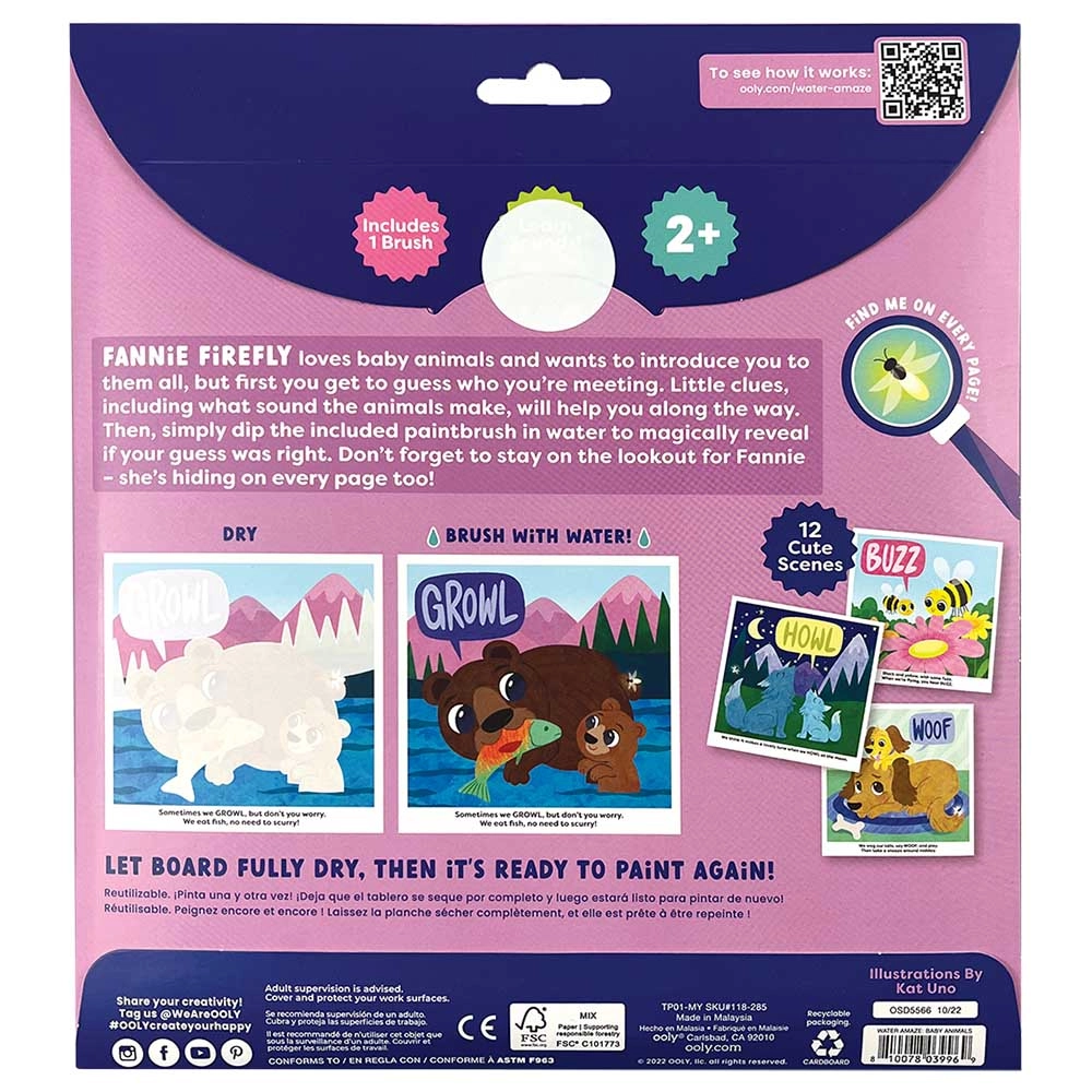 Water Amaze Water Reveal Boards - Suitable for 2 years and above 13 piece set