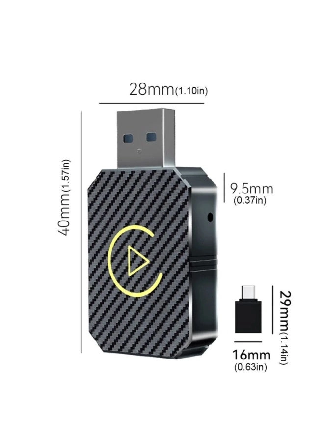 Android Auto CarPlay Adapter - Bluetooth 5.0 Bluetooth compatible/WiFi iPhone iOS 10+/Android 11+