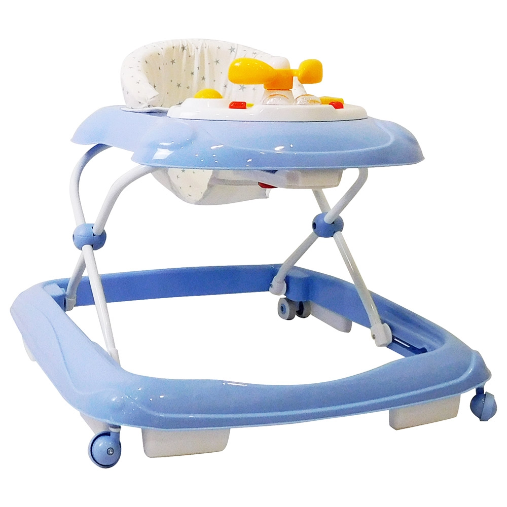 Asalvo Baby Walker - Stares Light Blue 3 positions height adjustment