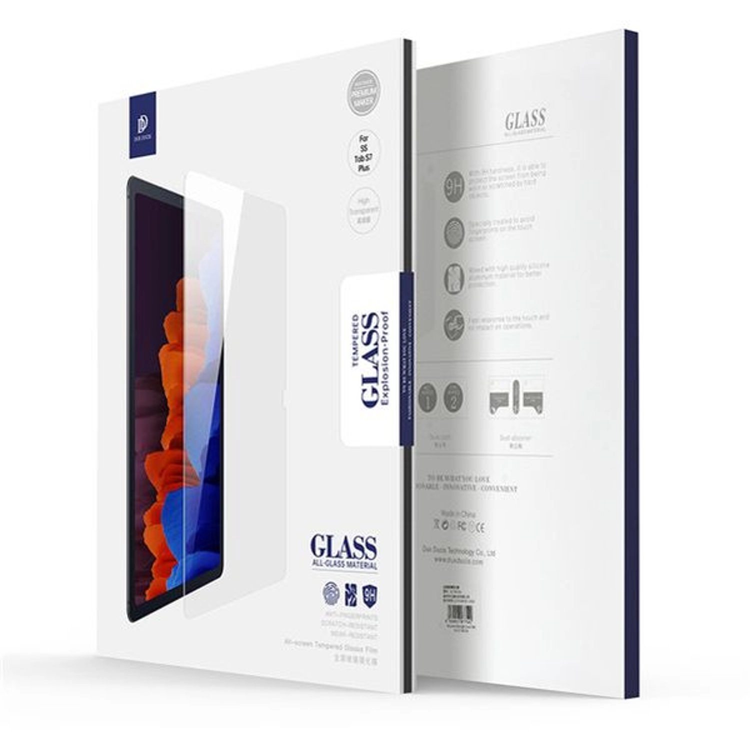 Clear Tempered Glass for Galaxy Tab S7 Plus