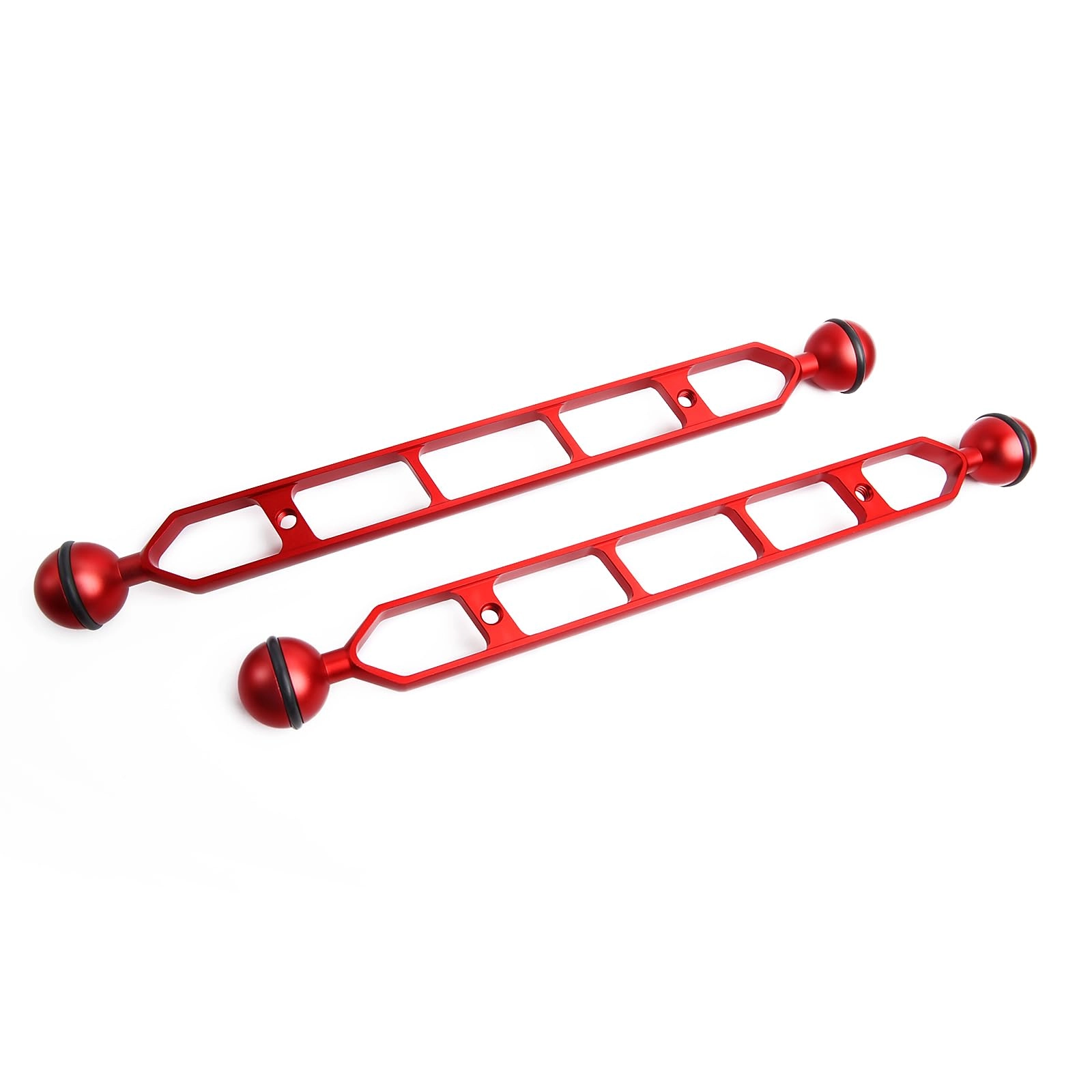 11" Double Ball Aluminum Alloy Extension Arm - 1" Ball Head Connector Underwater Pack