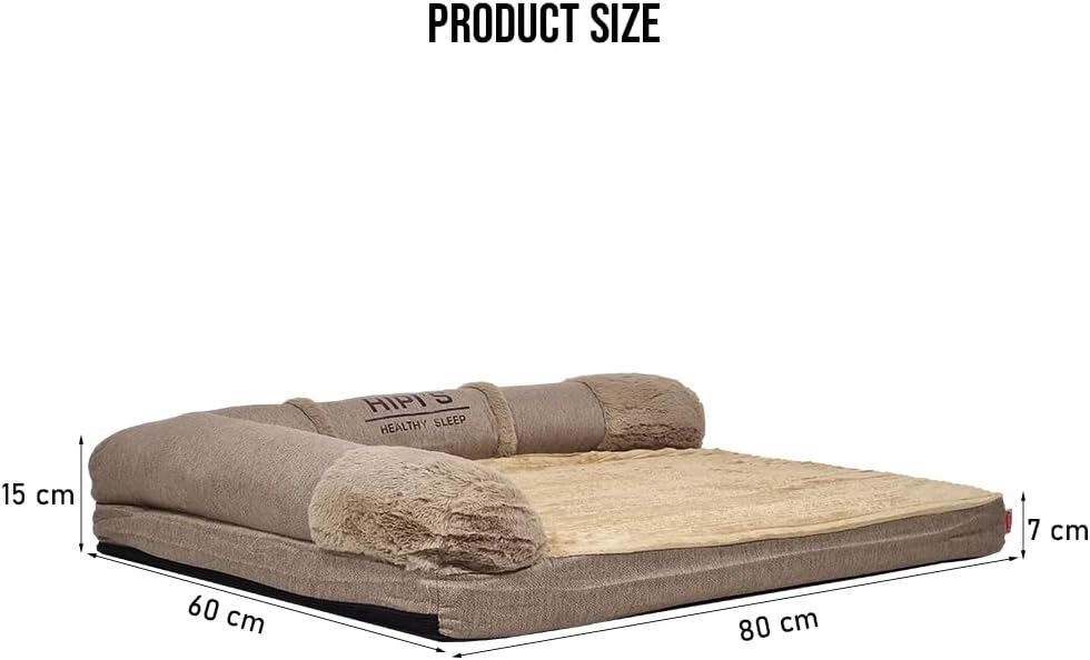 Memory foam dog bed - Orthopedic Small to medium 60 cm