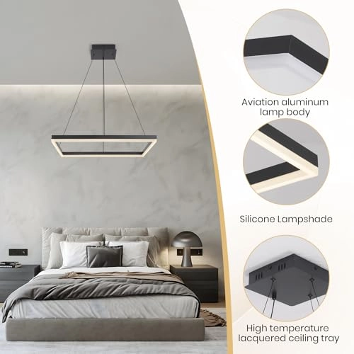 Modern LED Square Chandelier - Max 100cm