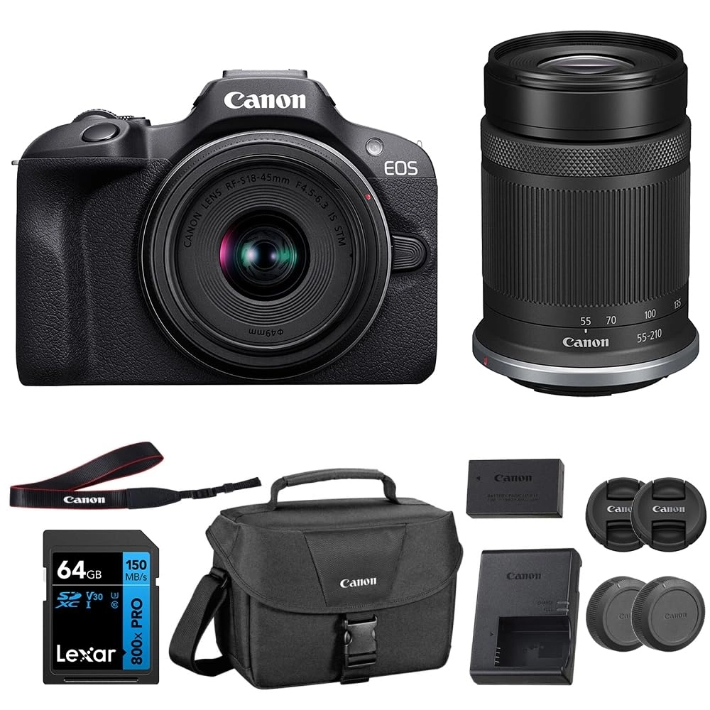 Canon EOS R100 + RF-S18-45mm + RF-S55-210mm