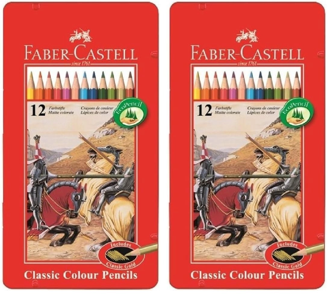 Faber-Castell Classic Coloured Pencils - 12 Pcs