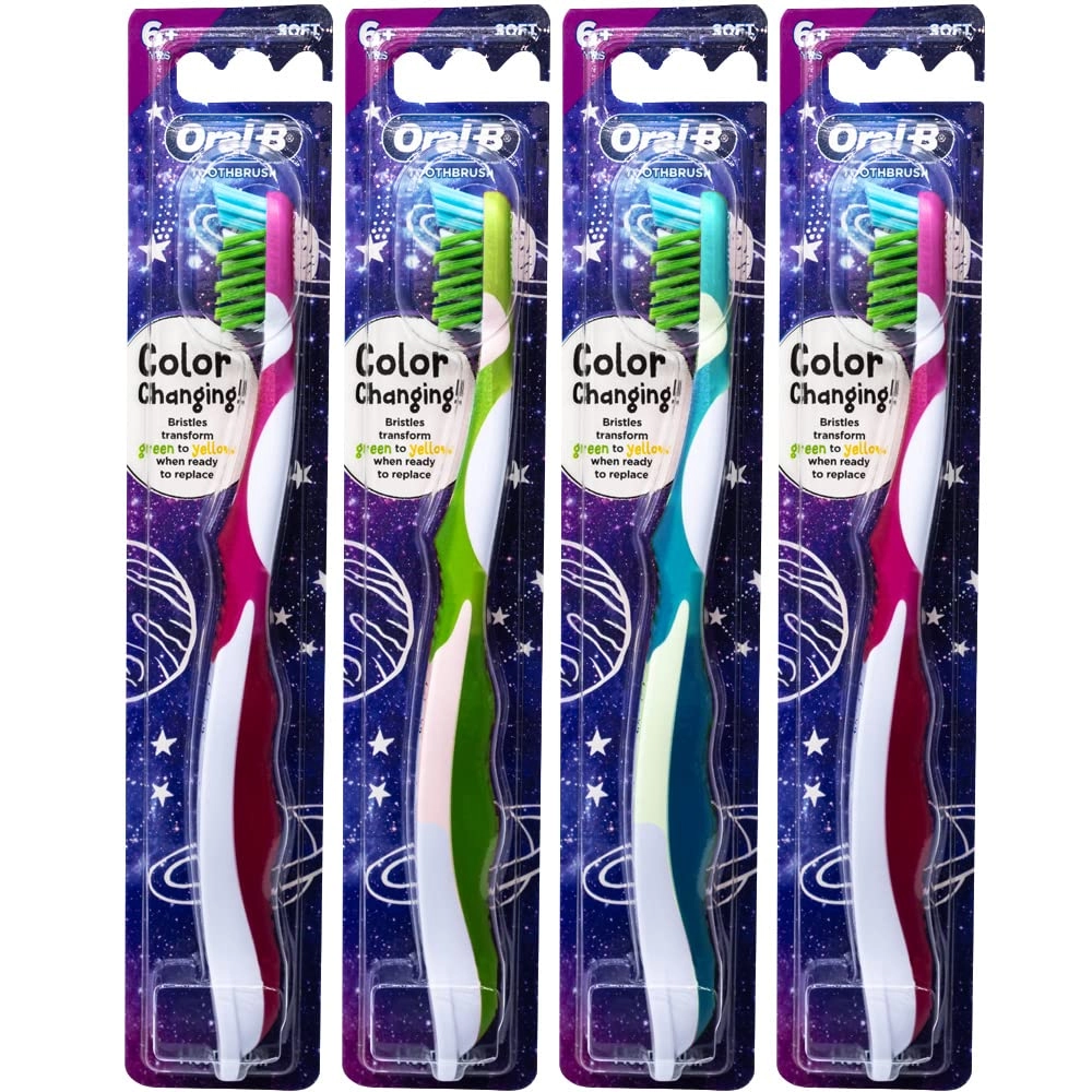 Procter & Gamble Pro-Health Junior CrossAction Galaxy Toothbrush - Ages 6+ Soft Pack of 4