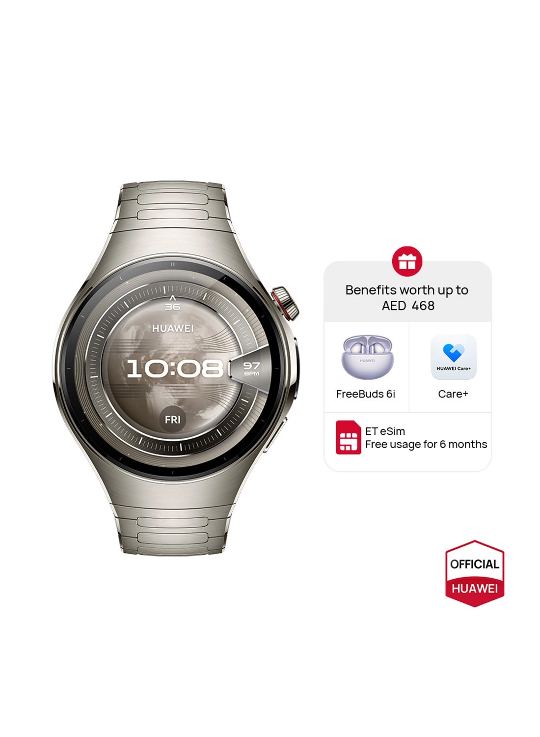 Huawei Watch 5 46mm Titanium GPS + FreeBuds 6i