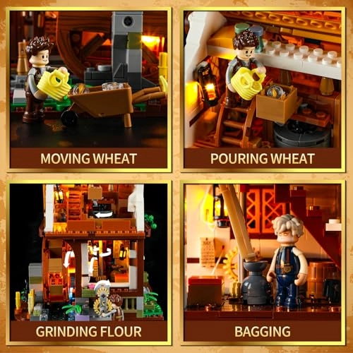 Medieval Water-Mill (F9061-MT) - LED Light