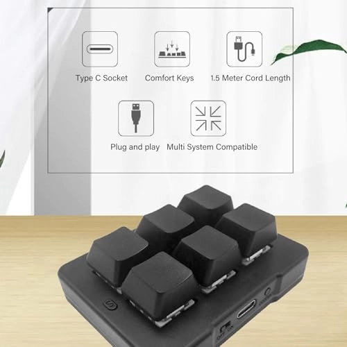 6 Key Mechanical Gaming Keyboard - Wired/Wireless