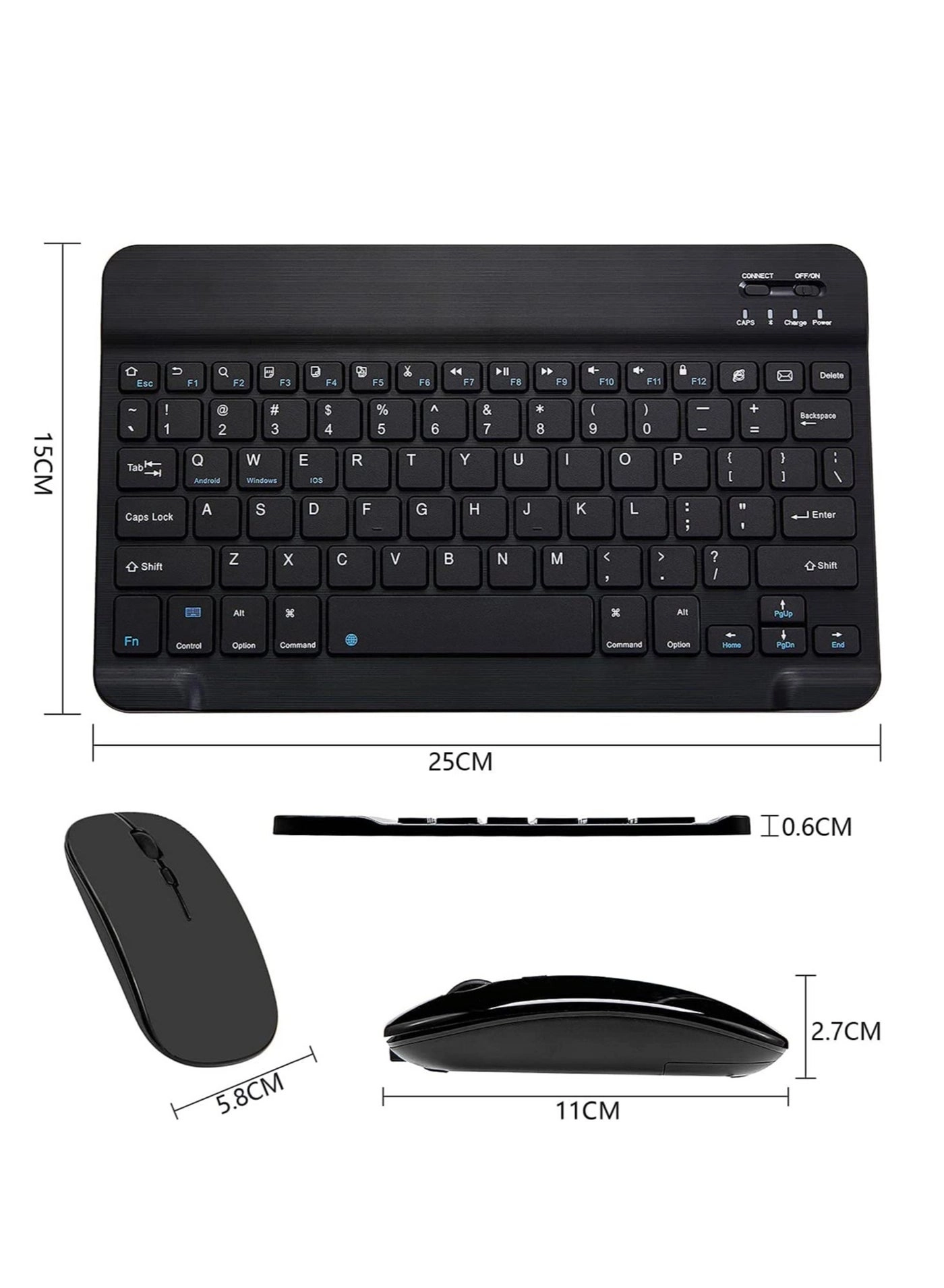 Bluetooth Keyboard and Mouse Combo - Arabic and English