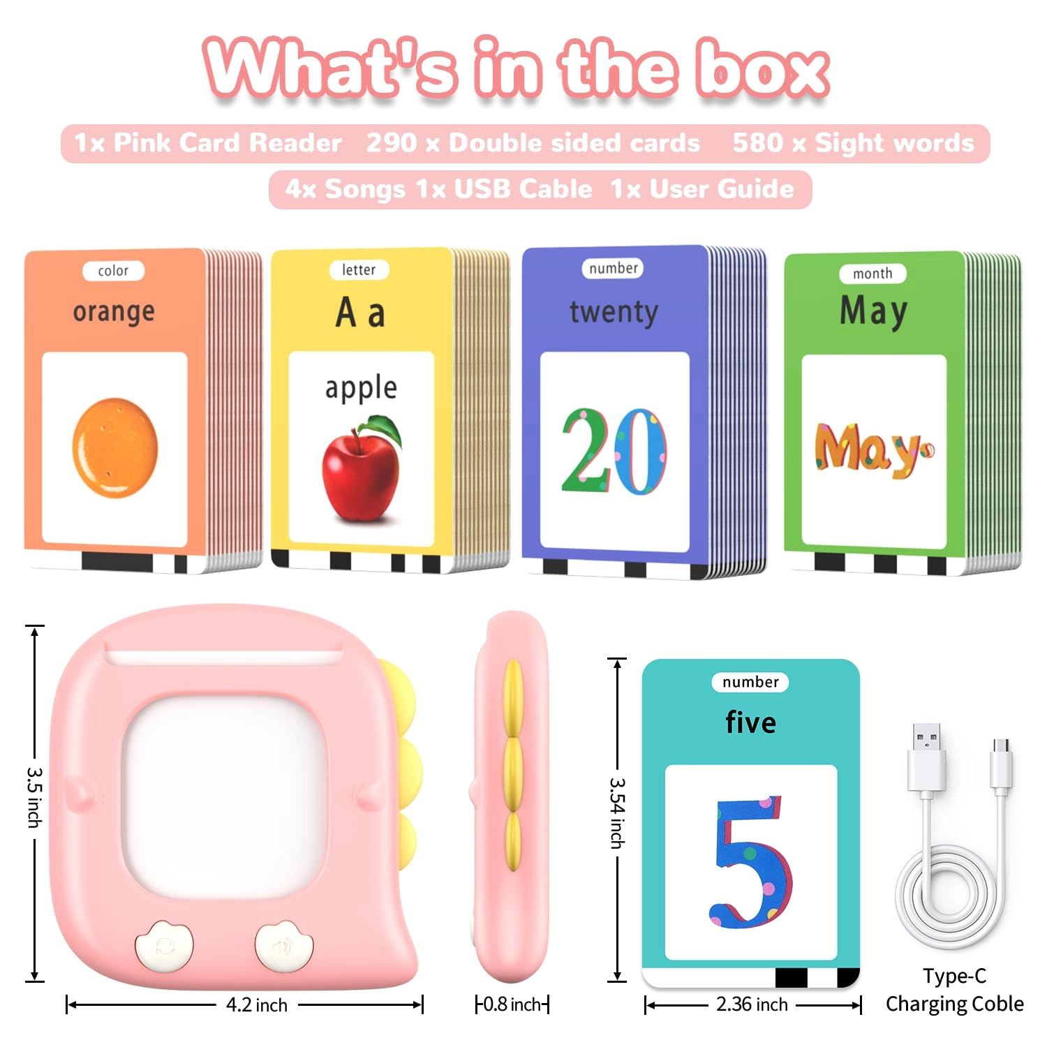 Talking Flash Cards - 2-6 280 pieces