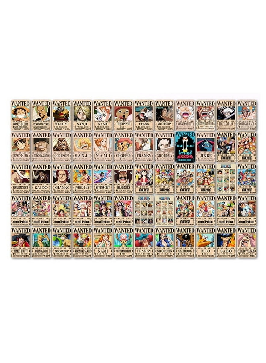One Piece Wanted Cards - 92pcs