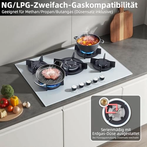 YY-GHE705C2W Gas hob