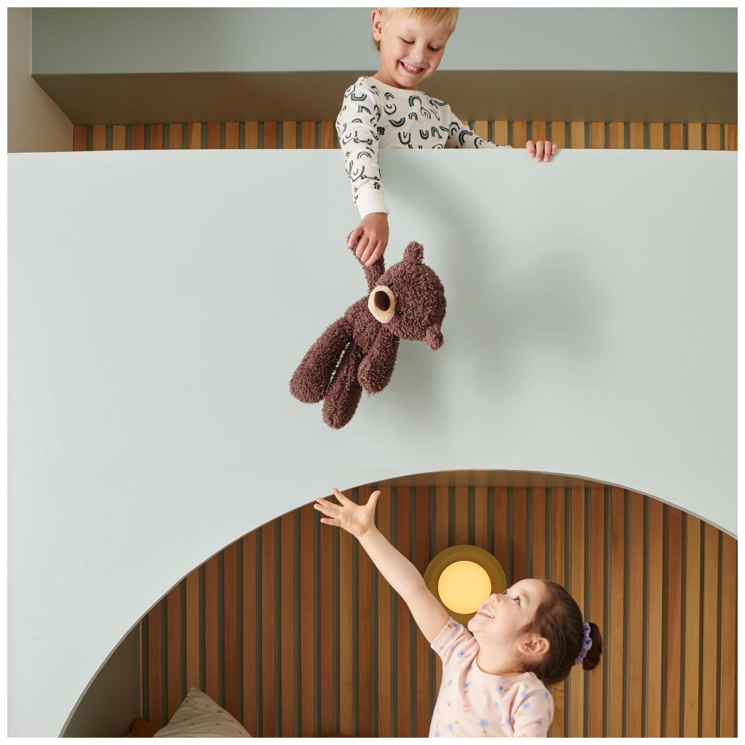 Fuzzy Teddy Bear - 13.5" Gray