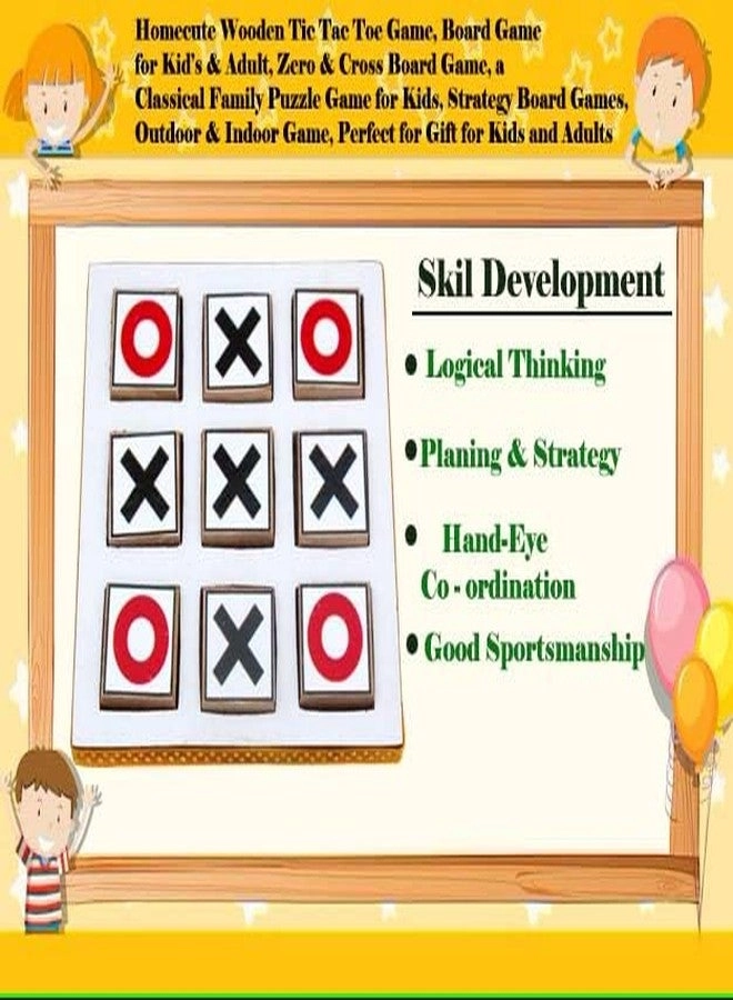 Tic Tac Toe - Wooden Zero & Cross