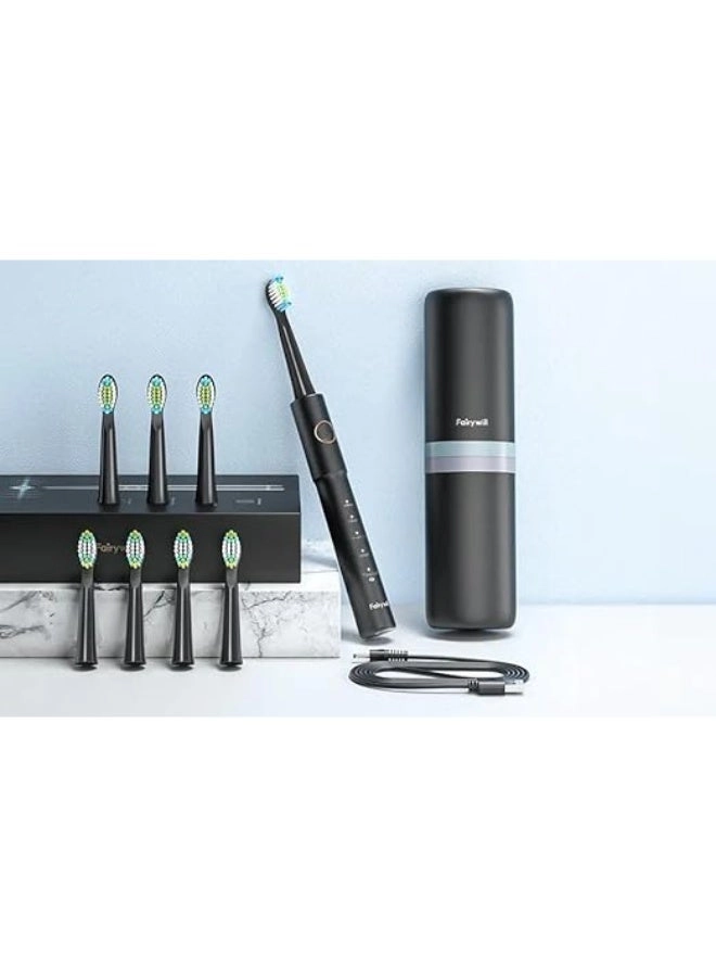 Sonic Electric Toothbrush - Rechargeable 8 Brush Heads 5 Modes