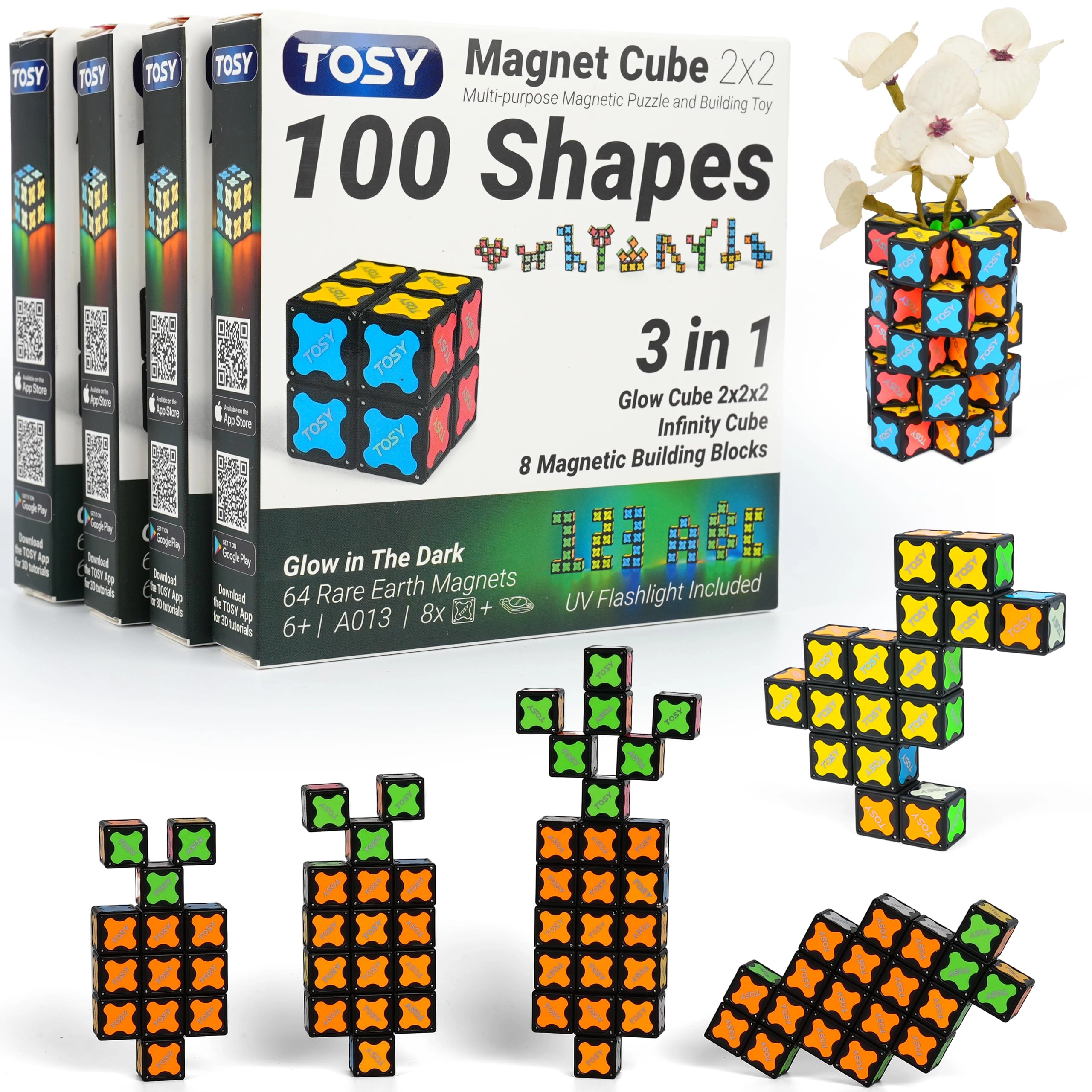 Magnet Cube 2x2 - 6+ 8 pieces