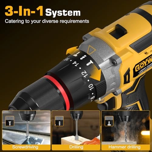 Cordless Hammer Drill - two 4000 mAh