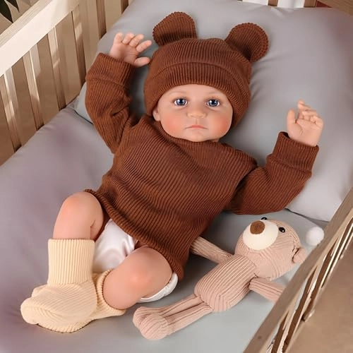 Reborn Baby Doll - 17 Inch Soft Fabric Body Sleeping Ages 3 months+