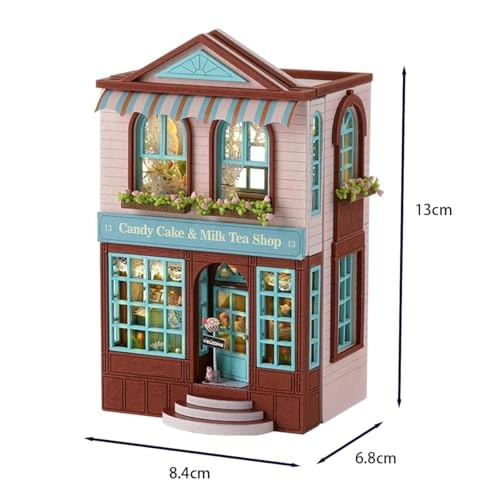 Miniature Dollhouse Kit - candy, cake and milk tea