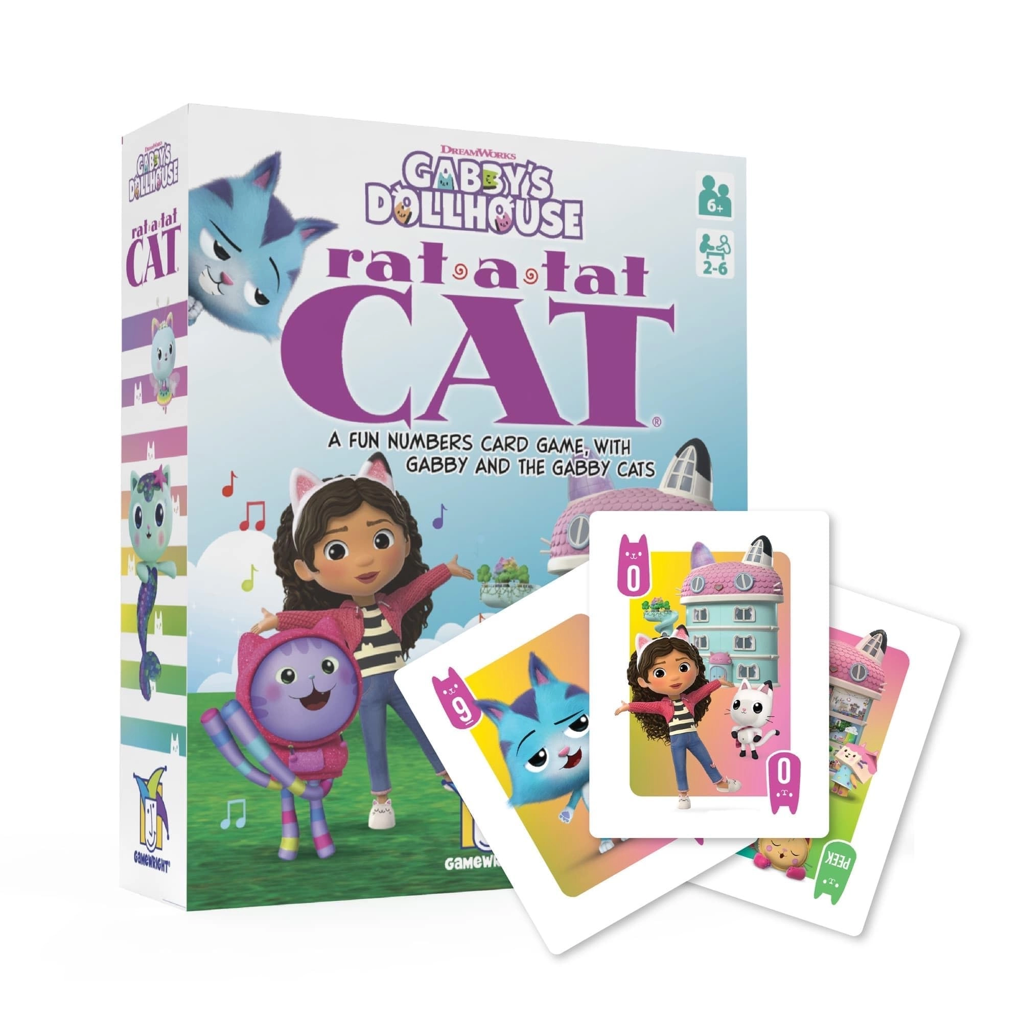 Gamewright Rat-a-Tat Cat: Gabby's Dollhouse Edition - Card Game