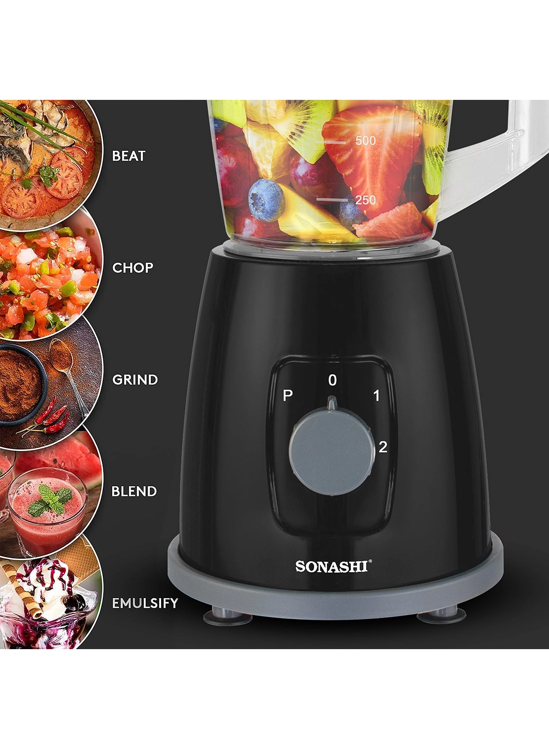 SB-162 - 2-in-1, 2 Speed Settings with Pulse, Unbreakable Jars